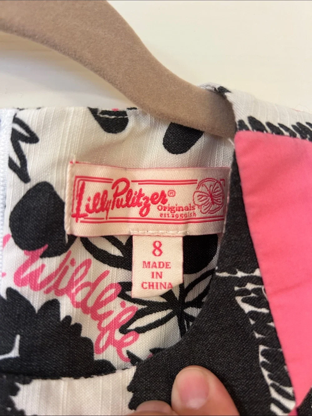 Lilly Pulitzer ORIGINALS (Holy Grail) Girls Panda Print Sundress with Pink Trim